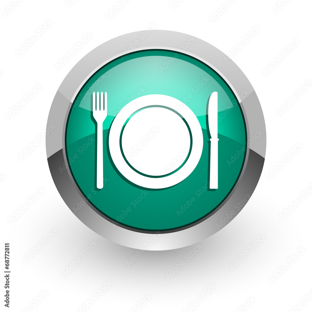 restaurant green glossy web icon restaurant green glossy web icon