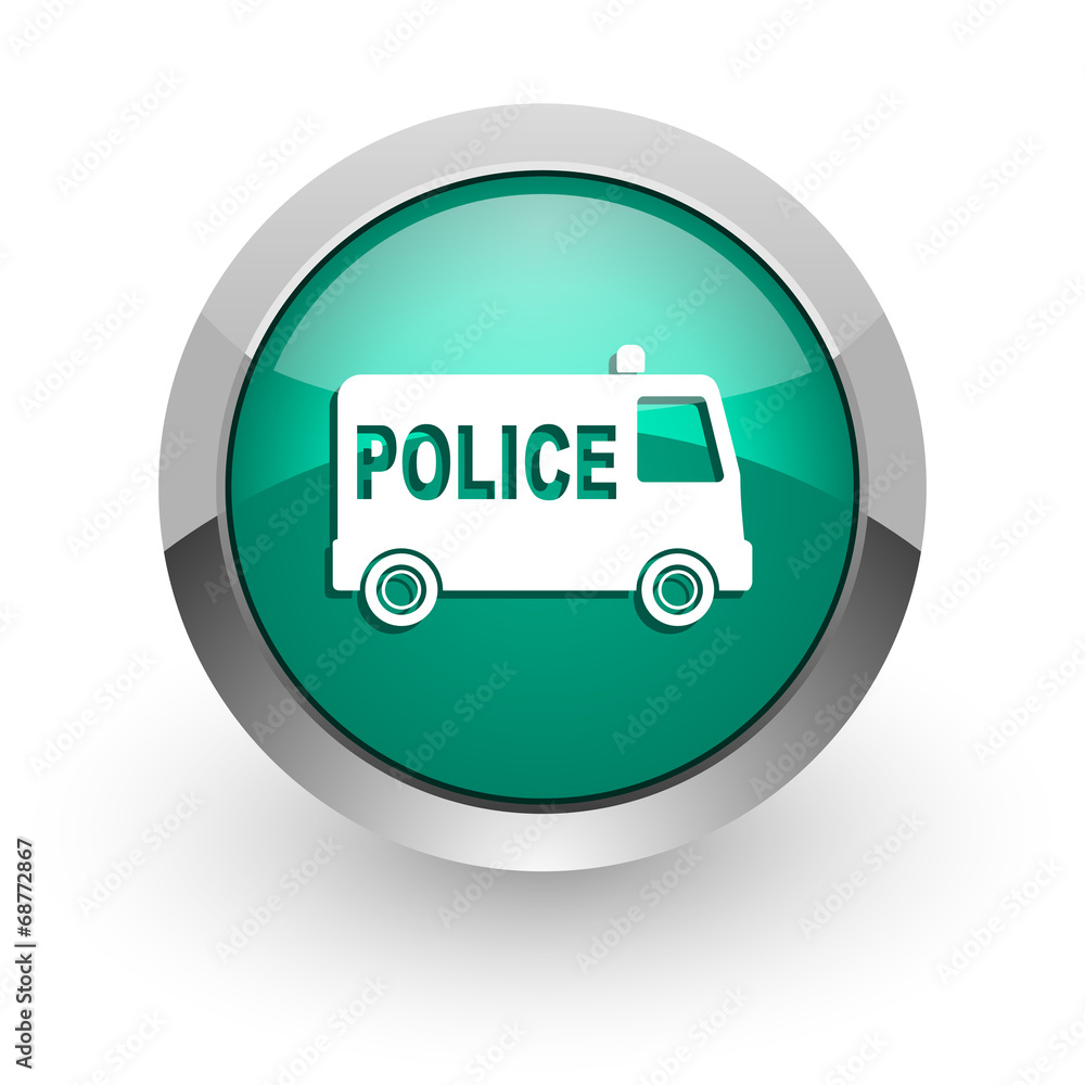 police green glossy web icon police green glossy web icon