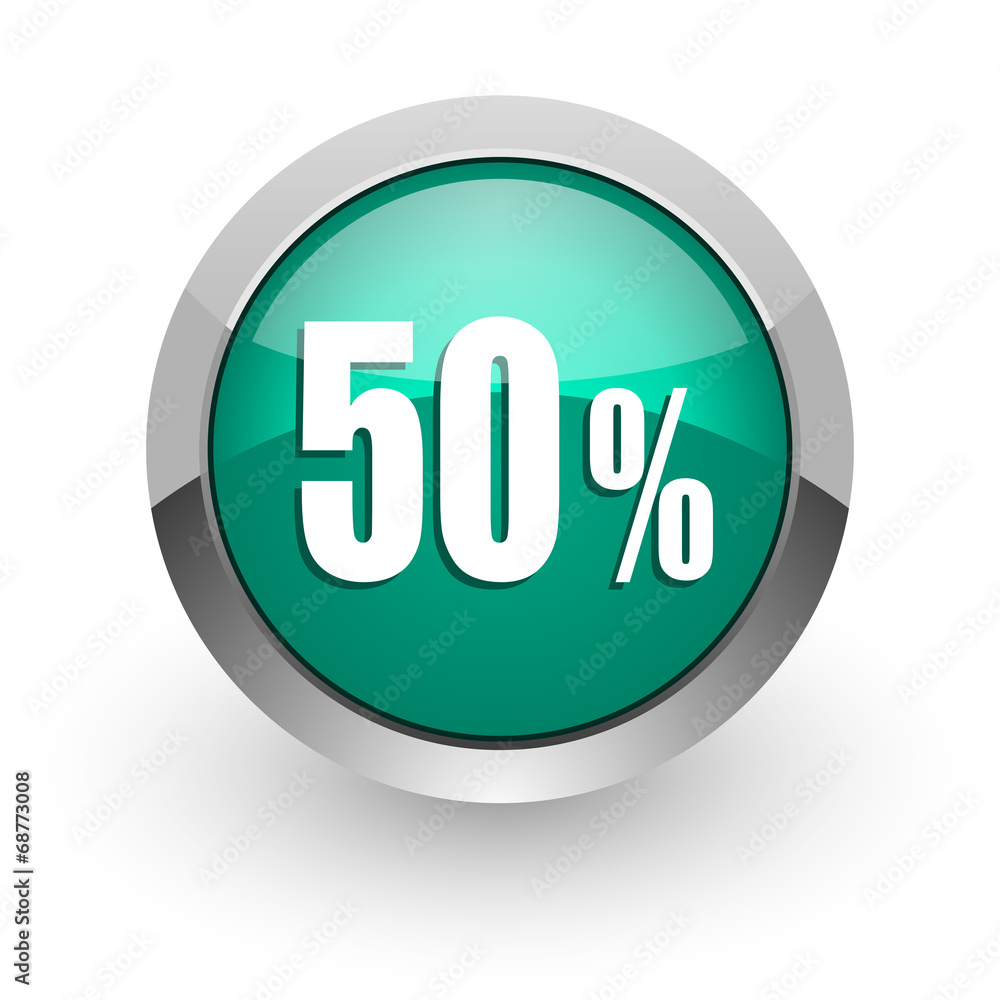 50 percent green glossy web icon 50 percent green glossy web icon