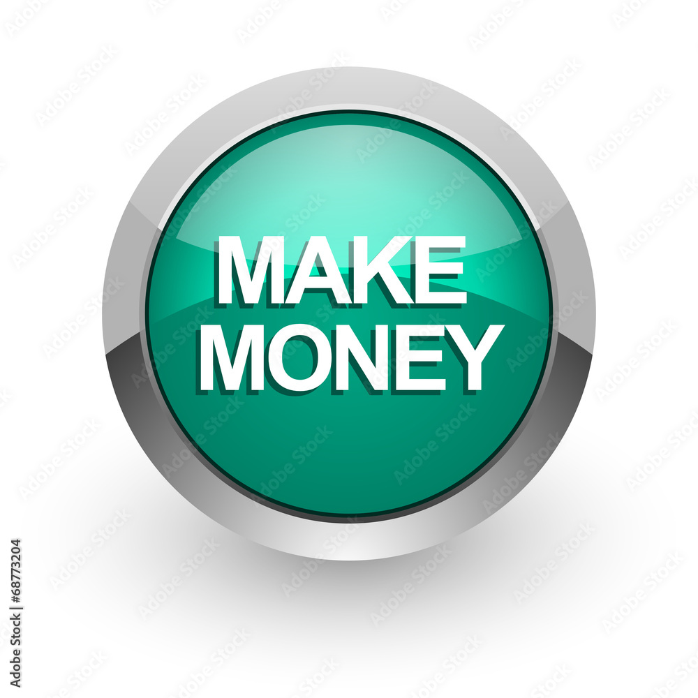 make money green glossy web icon make money green glossy web icon