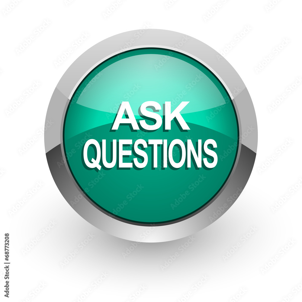ask questions green glossy web icon ask questions green glossy web icon