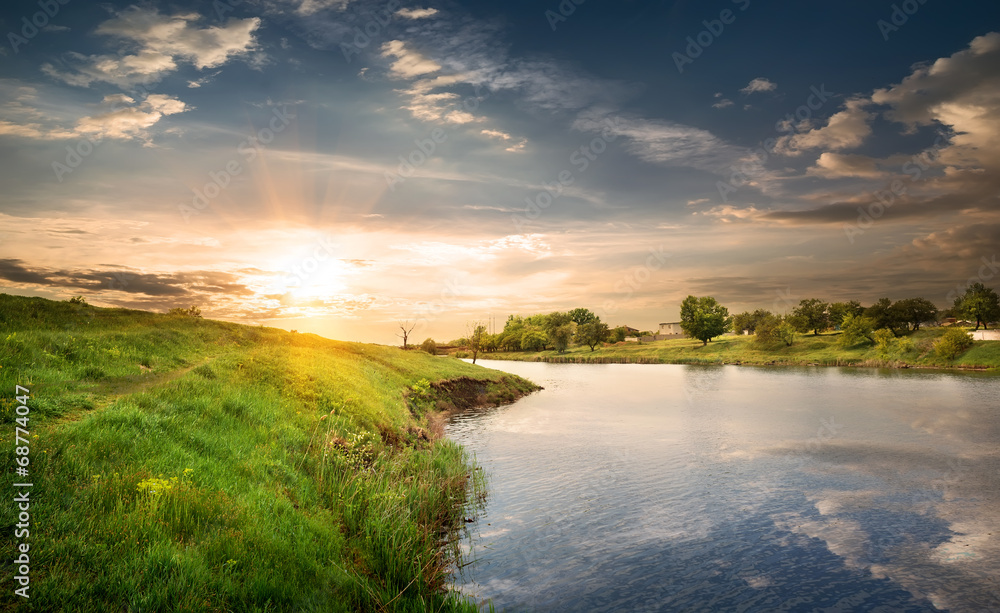 Reflection in the river