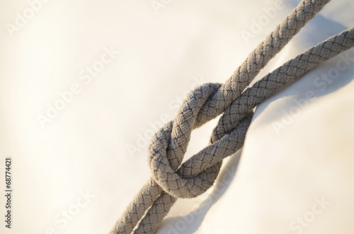 Reef knot or square knot, it was used for reefing sails