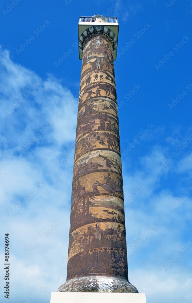 Astoria Column, Historic Landmark In Oregon Seaport City