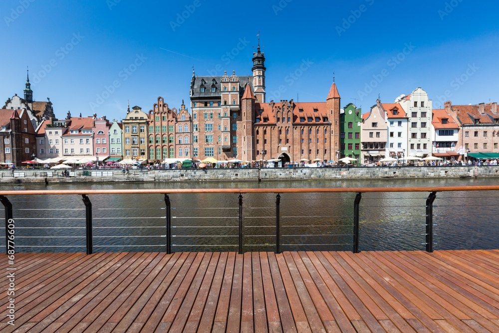 Obraz premium City of Gdansk,Poland. Panoramic view of Old Town houses