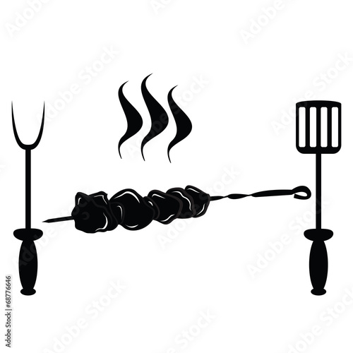 Shashlik and cutlery
