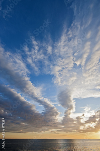 Sunrise on the sea photo