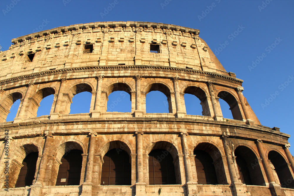 Beautiful view of Coliseum, Italy