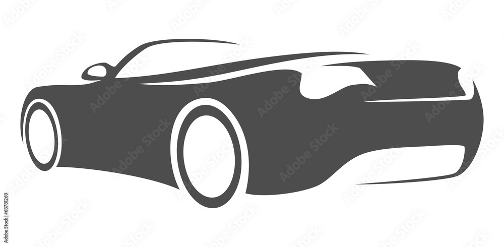 silhouette car convertible