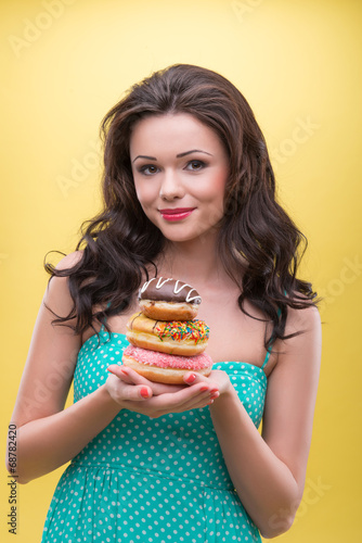 Sexy woman with sweets
