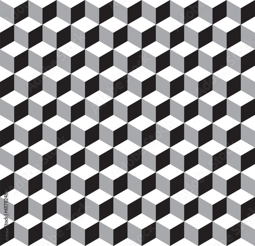 Seamless Geometric Cube Texture Pattern