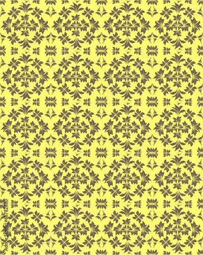 Yellow floral vector background