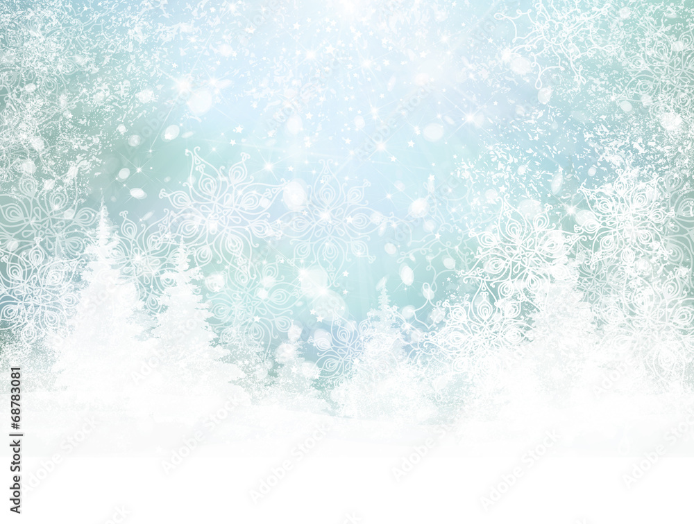 Vector winter background. Vector winter background.