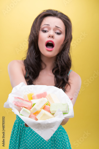 Sexy woman with sweets