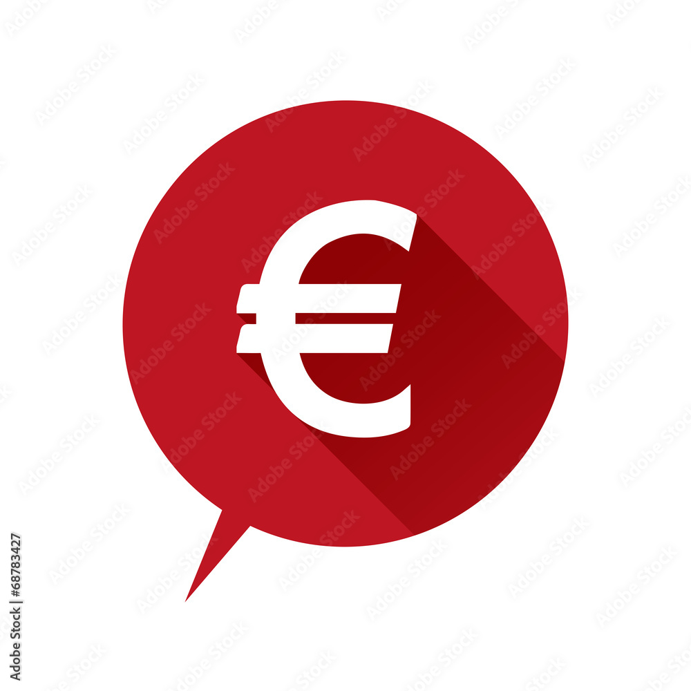 Euro flat icon red. Vector illustration. Euro flat icon red. Vector illustration.
