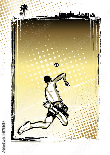 beach volleyball poster background