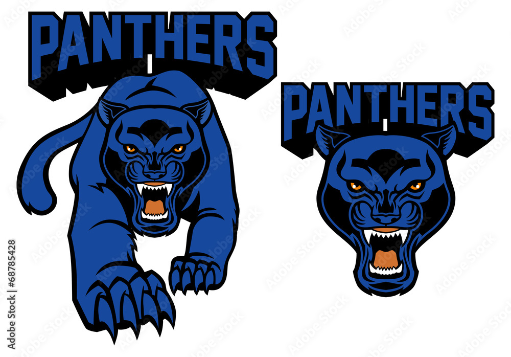Naklejka premium black panther mascot