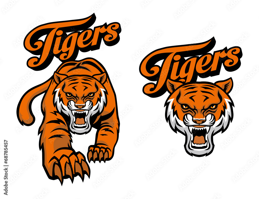 Naklejka premium tiger mascot