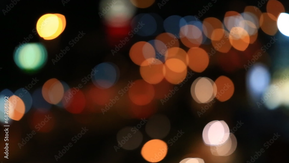 Light car bokeh moving on the road Light car bokeh moving on the road