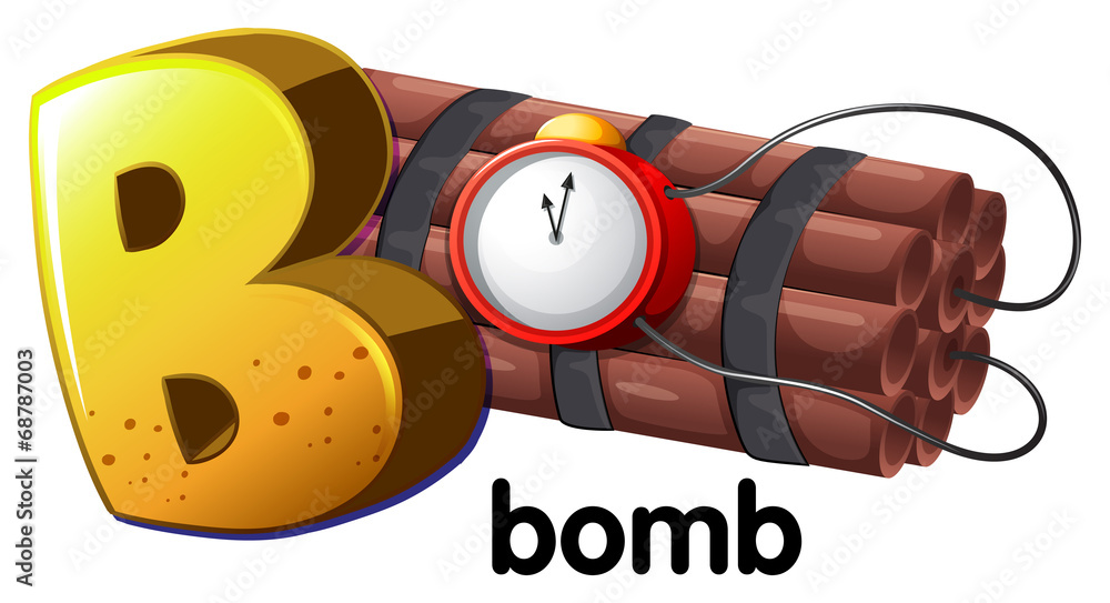 A letter B for bomb