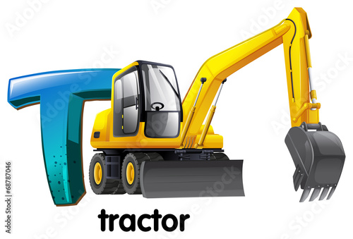 A letter T for tractor