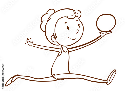 A simple sketch of a gymnast