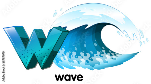 A letter W for wave