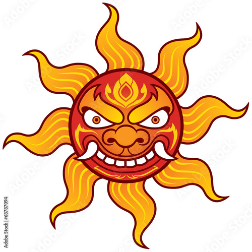 Vector illustration of Sun