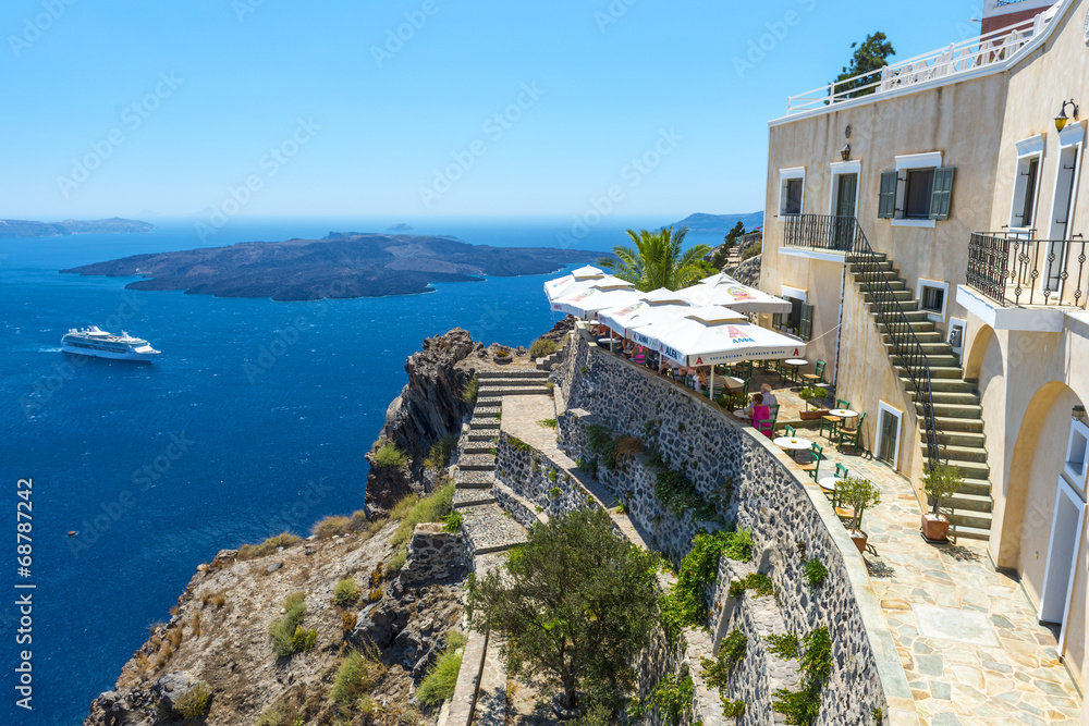 Beautiful View From Fira, Santorini, Greece