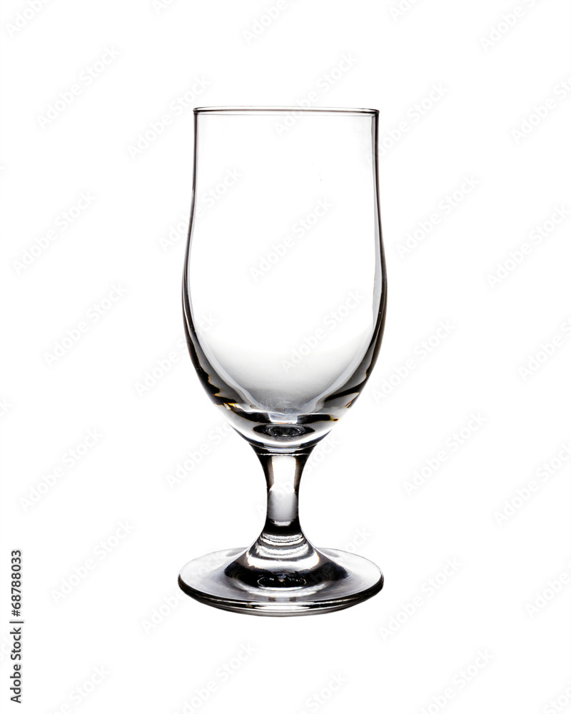 Empty glass isolated on a white background