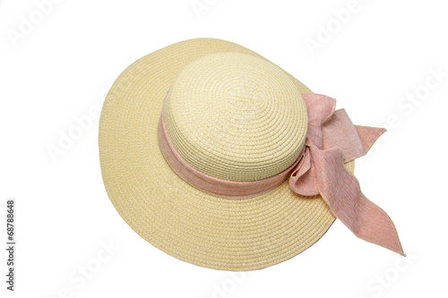 beach hat from the sun on white background