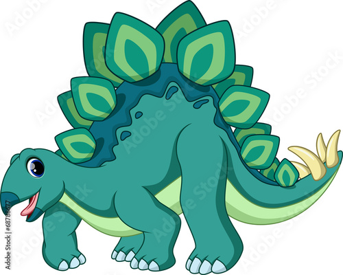 Cute stegosaurus cartoon