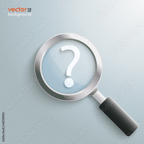 White Question Marks Loupe