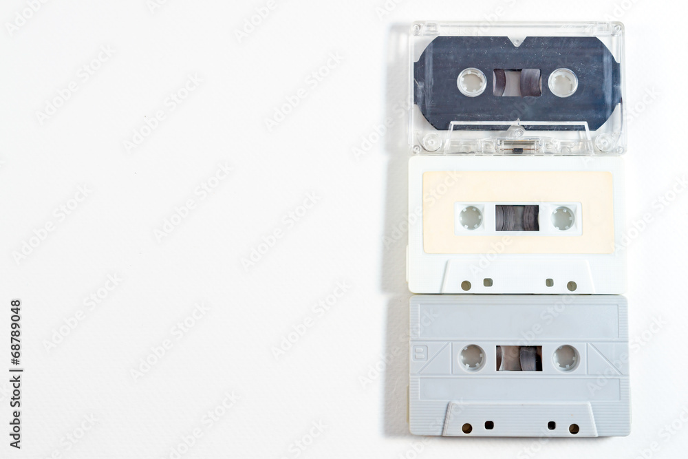 Obraz premium Cassette tapes background