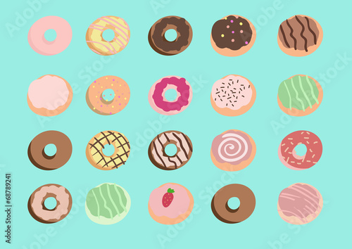 donuts vector  hand drawn style
