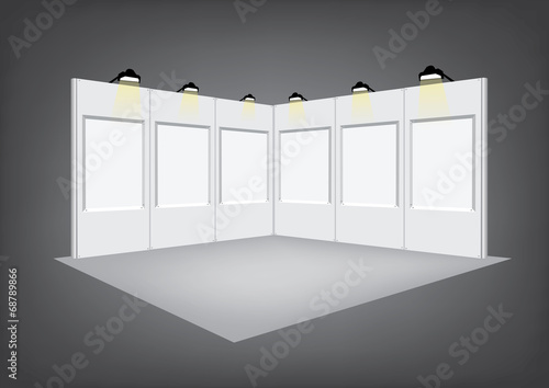 Blank panel exhibition stand