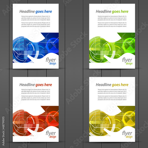 Collection of business flyer template, brochures, cover design