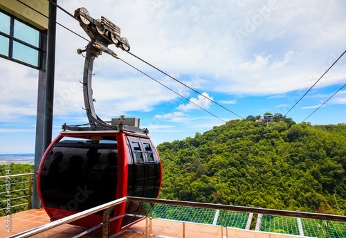 Obraz na plátně Cable Car in Hatyai, Songkhla, Thailand