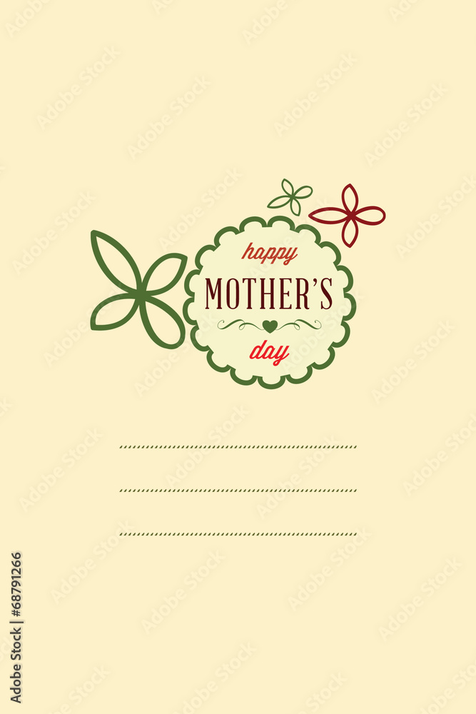 Vector illustration with mothers day and Vector illustration with mothers day and
