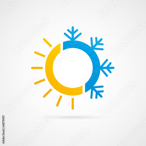 picto soleil/flocon de neig