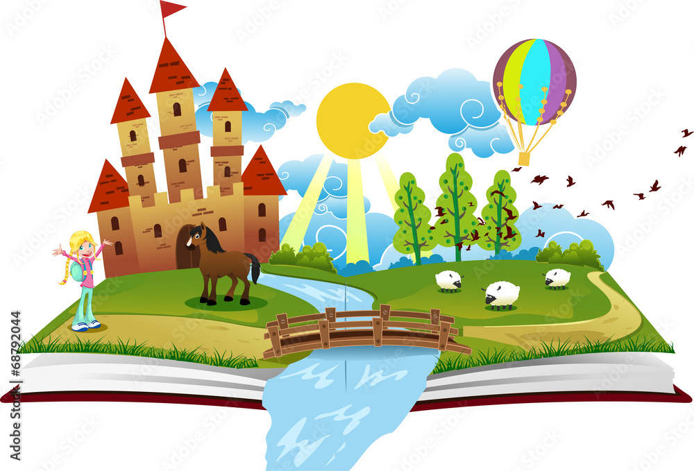 Book of Fairy Tales - obrazy, fototapety, plakaty 