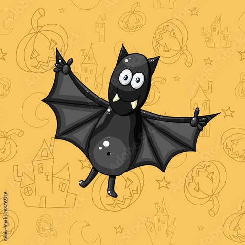 226 Black cartoon bat