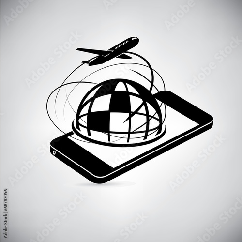 travel and digital technology concept
