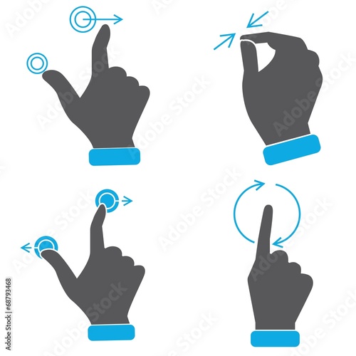 hand touch screen sign