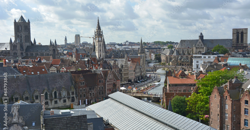 Fototapeta premium Vue aérienne de Gand