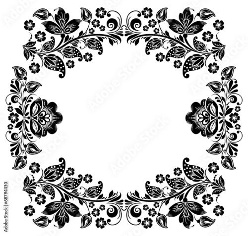 black and white vintage frame