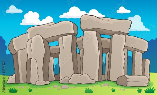 Ancient stone monument theme 2