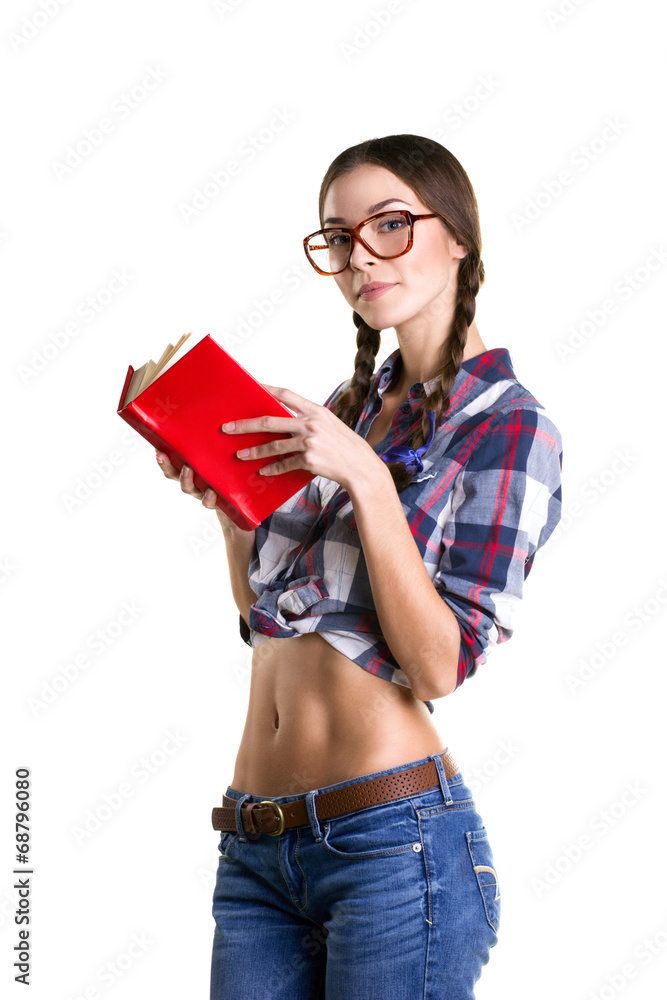 sexy student girl Stock Photo | Adobe Stock