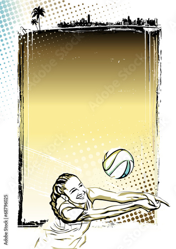 beach volleyball poster background