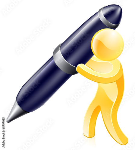 Pen gold man